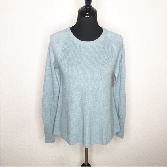 CABI 5133 Blue Swing Pullover Ribbed Knit Pullover Crewneck Sweater X-Large - Picture 3 of 8